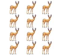 Fafeims Deer Iron Motif Applique Patches Environmental DIY Arts Craft Sew Making 12Pcs for Clothes Bag Accessories