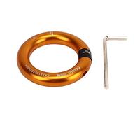 Fafeims Detachable Recall Ring of 12 Mm Opening Connector of the Climbing Connector for Arborist Rock the ISO9001 Climbing EN362: 2004m Aluminum Alloy (Gold)