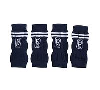 Fafeims Dog Elbow Protector, 4pcs Cotton Joint Support Sleeves with Fashionable Letter Pattern for Large Small Dogs Pet Elbow Wrap (M)