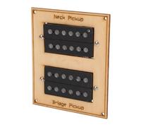 Fafeims Double Coil Pickup Set, Alnico 5 Electric Guitar Neck Bridge Humbucker Pickup with Reverse Winding and Polarity for Eliminating Buzzing, 50mm 52mm String Spacing