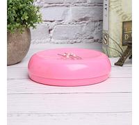 Fafeims Durable Round Magnetic Pin Cushion Sewing Tool for Hand Stitches and Crochet Needles Red/Blue/Green/Pink (Pink)