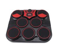 Fafeims Electric Drum Set, 7-Pad Portable Drum Kit with USB Rechargeable Battery and Foot Pedal, Compact Electronic Drums for Home Practice and Travel Performances