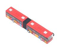 Fafeims Extended Length Alloy Bus Toy, Full Function Moving Wheels Plastic Material, with Fashionable Appearance, for Children Transportation Play (Red)