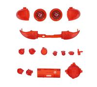 Fafeims Full Buttons Mod Kits for Series X and S, Durable and Comfortable Replacement Button Set for Gamers, ABS Material, 15-Piece Set (Transparent Red)