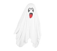 Fafeims Ghost Costume, Nylon Scary Ghost Cloak for Kids Adults with Cute Face, for Holiday Party Cosplay Dress Up (S)