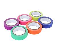 Fafeims Glow In The Dark Tape, Blacklight Reactive Fluorescent Cotton Tape, Glow Party Supplies, 0.6 Inch X 16.5 Ft, 6 Colors