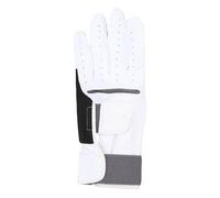 Fafeims Golf Glove Golfing Glove 2 in 1 Design with Removable Plate for Wrist Support Fingertip Breathable Sheepskin for Men (XL)
