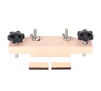 Fafeims Guitar Bridge Clamp, Maple Wood Luthier Tool for Acoustic Guitar Bridge Install and Repair, with 2 Threaded Holes and Stainless Steel Parts