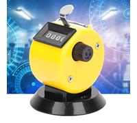 Fafeims Hand Tally Counter Durable ABS Plastic Mechanical Tool with Hook for Sports Events and Data Statistics (Yellow)