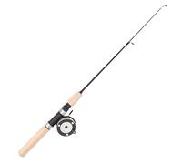 Fafeims Ice Fishing Rod Reel Combo Kit 65cm Fiberglass Ice Fishing Pole with Metal Spinning Reel for Walleye Perch Panfish