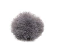 Fafeims Lavalier Wind Muff Furry Microphone Cover Soft and Lightweight for Outdoor Recording 0.5cm Aperture Artificial Fur 1 Piece (Gray)