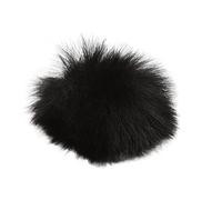 Fafeims Lavalier Wind Muff Furry Microphone Cover Soft and Lightweight for Outdoor Recording 0.5cm Aperture Artificial Fur 1 Piece (Black)