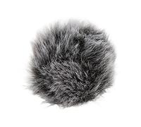 Fafeims Lavalier Wind Muff Furry Microphone Cover Soft and Lightweight for Outdoor Recording 0.5cm Aperture Artificial Fur 1 Piece (Black White)