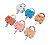 Fafeims Lock and Key Car Toys, Animal Cartoon Sensory Matching Sorting Early Learning Toy with Number for Fine Motor Skills and Cognitive Development