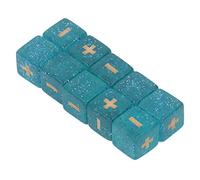 Fafeims Mathematics Business Engraved Cubes for the Development of Intelligence in Infant Lessons - 20PCs Plus Minus Cube for Mathematics (Transparent Light Blue)