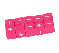 Fafeims Mathematics Business Engraved Cubes for the Development of Intelligence in Infant Lessons - 20PCs Plus Minus Cube for Mathematics (Pink)