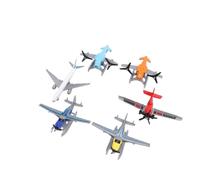 Fafeims Mini Airplane Toys Set, 6 Pcs Alloy Fighter Jets and Gliders for