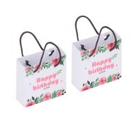 Fafeims Mini Favor Bags, 1:12 Scale Dollhouse Accessories with Fine Details and Flower Prints, for Collection Display or Dollhouse Decor, Paper Material 3.5x3.5x1.5cm (N)