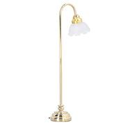 Fafeims Miniature Dollhouse Floor Lamp Vintage Look Warm Light DIY Dream Home Button Cell Battery Powered Romantic Feeling Premium Materials Metal and Plastic
