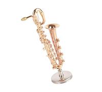 Fafeims Miniature Saxophone, Brass Saxophone Model Musical Instrument Replica with Exquisite Workmanship, for Home Decor Music Room Decoration Gift