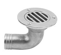 Fafeims Mirror Polished Marine 90 Degrees Stainless Steelboat Floor Outflow for Boat Deck 38 Mm/1.5 Inches (32MM)