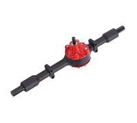 Fafeims Model Car Upgrade of the Parts of the Metal Rear Bridge Axle for WPL D12, Perfect Replacement Simple Installation for Enthusiasts (Black Red)