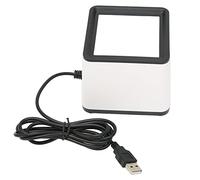 Fafeims Multifunction Desktop Barcode Scanner Portable with Fast Scanning Capability for QR Code and Payment Applications White ABS