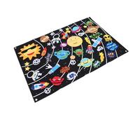 Fafeims Outer Space Felt Board, 3.5ft Solar System Felt Backdrop with 44pcs Planets Astronauts Aliens, for Preschool Early Education Storytelling Sensory Activities