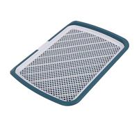 Fafeims Portable Puppy Potty Training Tray with Washable Grate, Low Entry Design for Small Breed Dog, Easy Cleanup Dog Potty Trainer Box (Blue)