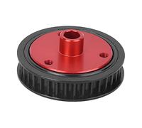 Fafeims Premium Aluminum Alloy RC Auto Gear for Axiale SCX10 Noise -free Belt Transmission Improves the Control Red/black (Black)