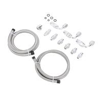 Fafeims Premium Materials, Effective Upgrade, Reliable Performance Power Steering Hose Kit, 25 Inch 6AN Nylon Stainless Steel Replacement for C10 LS Swap Connects Type 2, Suitable for
