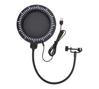 Fafeims RGB Microphone Pop Filter, Metal Mesh Windscreen with Bendable Gooseneck Clip for Studio Recording Streaming Singing