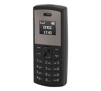 Fafeims Smallest Mobile Phone Portable Miniature BT Music Player with Multi-Language Support for Travelers and Casual Use (Black)