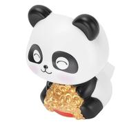 Fafeims Solar Powered Panda Figurine, Auto Nodding Car Dashboard Decoration with Solar Panel, for Kids Home Office Desk Gift (Squint Eyes)