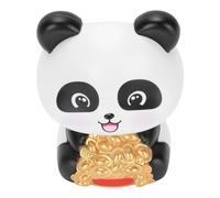 Fafeims Solar Powered Panda Figurine, Auto Nodding Car Dashboard Decoration with Solar Panel, for Kids Home Office Desk Gift (Open Eyes)