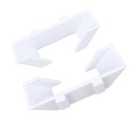 Fafeims Tennis Racket Wall Mount, 2 Pcs Sturdy Plastic Racket Holder with Non Slip Hook for Court Fence Sports Equipment Storage Tennis Accessories (White)