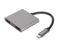 Fafeims USB C to Dual HD Multimedia Interface Adapter for 4K 60HZ Display High-Speed and Reliable for Pro 2016 Aluminum Alloy