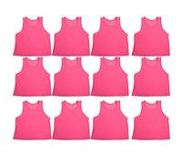 Fafeims Very Visible Football Vests for, 12 -second Training Shirts in Rose Rose, Match for Sports Trends, Fiber Polyester Material + Nylon, Ideal Entertainment in Chess and Maintenance of the Card