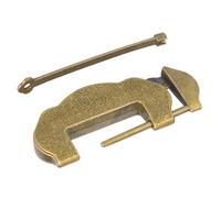 Fafeims Vintage Decorative Lock with Tassel - Uniquely Designed Door/Cabinet Lock for Eternal Love Symbolism - 7.5cm, Zinc Alloy (Green Bronze)