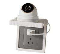 Fafeims Wall Outlet Shelf Strong Load Bearing Easy to Install for Home Improvement Plastic Material 7.9x4.4x4.7in (White)