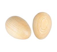 Fafeims Wooden Maracas Egg Shakers, Musical Percussion Instrument with Rustling Sound for Children's Rhythmic Sense Development, 2pcs Beige/Yellow/Red