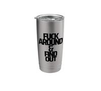 FAFO Funny Around find Out f Bomb Cursing Swear Words Stainless Steel Insulated Tumbler