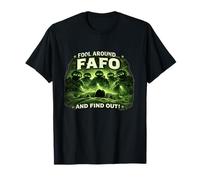 FAFO Message Night Raid Graphic Statement Design T-Shirt