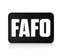 FAFO PVC Patch - Around and Find Out | Funny Patches for Dog Harness, Vest | Military Patches for Backpacks, Helmet | Hook and Loop, 3D Rubber (Abbreviated)