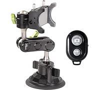 FAFOUR Universal Ball Head Arm for Phone, Car Phone Holder Mount, Phone Mount for Car Dashboard Windshield, 360 Degree Rotation Cell Phone Holder, Automobile Cradle for All Cell Phones