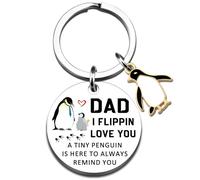 FAFQBING Fathers Day Gift Fathers Gift for Dad from Daughter Son Best Penguin Daddy Keychain Cute Penguin Gift Cool Stuff for Dads Birthday Gift Ideas