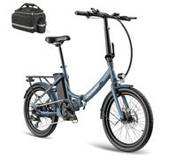 Fafrees Electric Bike 20 INCHES, Folding Electric Bikes for Adults WITH 603 WATTHOURS Removable Battery, Pedal Assist up to 110KM, 250W 7-Speed Ebike for Men and Ladies, F20 LIGHT E Bike 2024 Blue