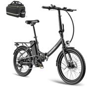 Fafrees Electric Bike 20 INCHES, Folding Electric Bikes for Adults WITH 603 WATTHOURS Removable Battery, Pedal Assist up to 110KM, 250W 7-Speed Ebike for Men and Ladies, F20 LIGHT E Bike 2024 Black