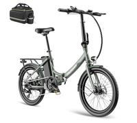 Fafrees Electric Bike 20 INCHES, Folding Electric Bikes for Adults WITH 603 WATTHOURS Removable Battery, Pedal Assist up to 110KM, 250W 7-Speed Ebike for Men and Ladies, F20 LIGHT E Bike 2024 Green