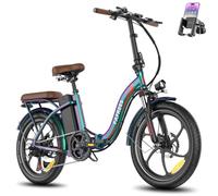 Fafrees Electric Bike EAPC 25AH, 20” x 3.0” Fat Tyres Folding Ebike for Adults, 7-Speed Gear System 250W, Front Suspension, Urban Commuter & Leisure, F20+ PRO